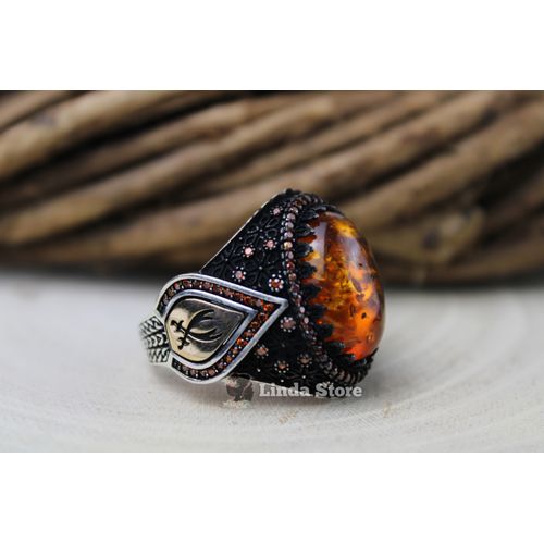 Buy The New Sultan Handmade Ring With Vintage Stone - Silver 925 in Egypt