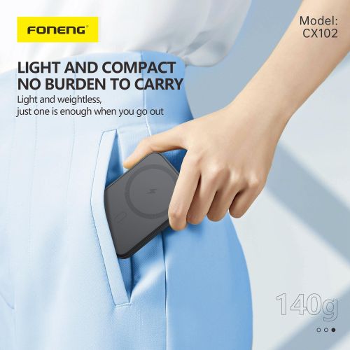 product_image_name-FONENG-بنك الطاقة اللاسلكي المغناطيسي CX102 بسعة 5000mAh بقوة 15 وات (أبيض)-3