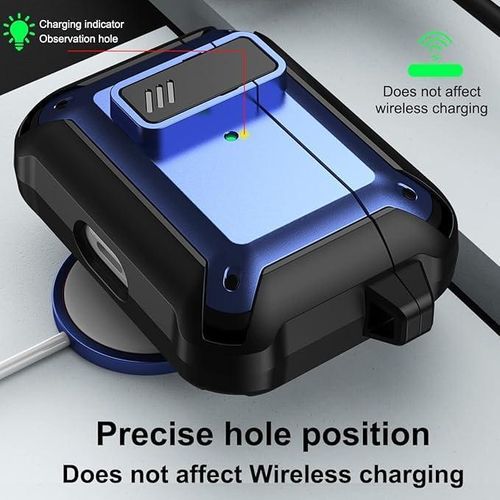 product_image_name-Generic-جراب حماية متين من تين تك متوافق مع AirPods 4، جراب درع عسكري مقاوم للصدمات مع قفل أمان، جراب شحن لاسلكي لحماية كاملة للجسم للرجال. (أصفر)-3