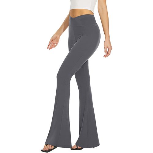 Gray Plus Size High Waist Slim Fit Flare Pants – Ivory Lane Boutique & Co.