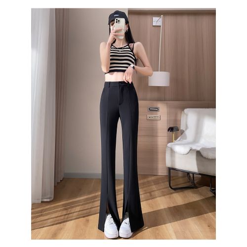 SPINP Women Trousers Irregular High Waist Split Suit Pants for