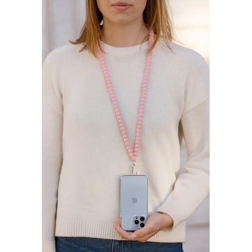 product_image_name-Generic-سلسلة موبايل طويلة للرقبة بينك فاتح - تعليقة كروس سيليكون - حامل هاتف بلون هادي-2