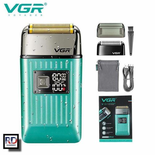 product_image_name-VGR-ماكينة تنعيم اللحية  Professional قابلة للشحن للاستعمال الرطب والجاف، مينت - V-357-1