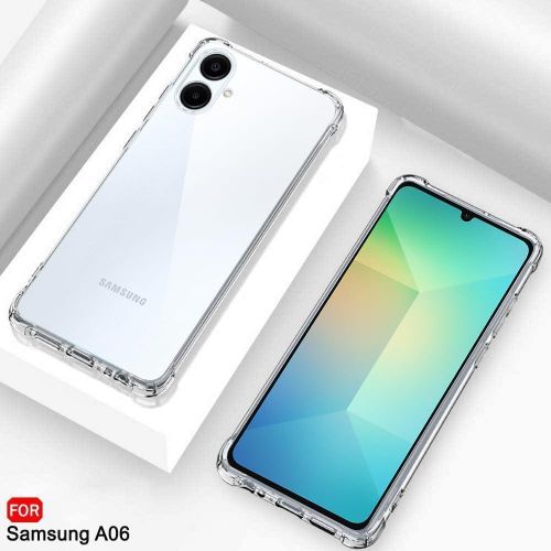 product_image_name-Generic-جراب حماية شفاف بأربع زوايا مضاد للاصفرار من البولي يوريثين المقاوم للحرارة متوافق مع موبايل سامسونج جالاكسي A06، شفاف -5