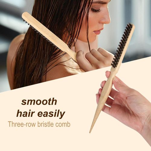 product_image_name-Generic-فرشاة شعر خشبية فاخرة لتصفيف شعر الأطفال - تصميم بني طبيعي مع شعيرات ناعمة للتحكم في الشعر الصغير والجانبي - أداة تصفيف متعددة الاستخدامات لنتائج مرتبة وأنيقة كل مرة-2