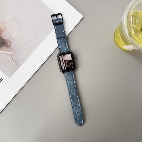 product_image_name-Generic-سوار بديل من الجلد الطبيعي من تين تك متوافق مع ساعات Apple Watch Series 10 11 Ultra 2 SE 9 8 7 (42 مم 44 مم 45 مم 46 مم 49 مم)، سوار ساعة بتصميم كلاسيكي مع مشبك معدني أسود آمن.-5