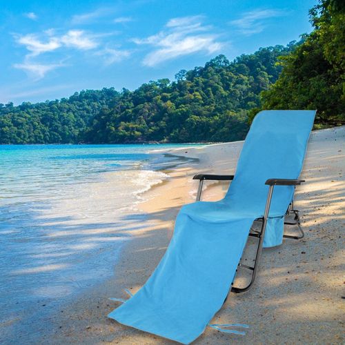 Generic Lounge Chair Cover Terry For Beach Sun Lounger Pool Holidays Blue Best Price Online Jumia Egypt