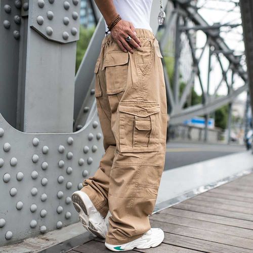 Fat Man 8XL Plus Size Baggy Pants Men Khaki Wide Leg Long Pants Big Size  Loose Casual Pants  Shopee Malaysia