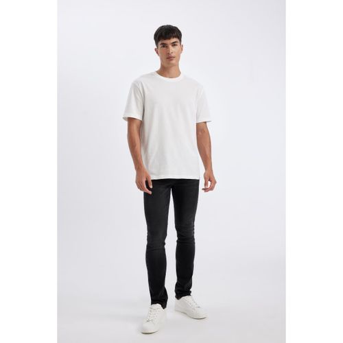 product_image_name-Defacto-Man Crew Neck New Regular Fit Short Sleeve T-Shirt - Off White-2