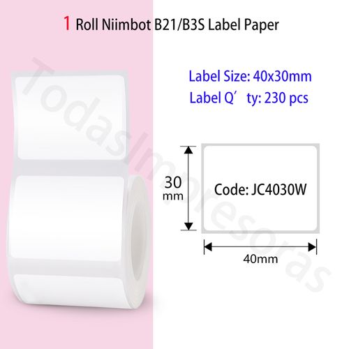 Niimbot B21 B3S Sticker Thermal Label Printer Paper Roll