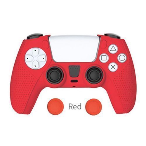 Silicone Protective Case For PlayStation 5 Dualsense Controller - Red