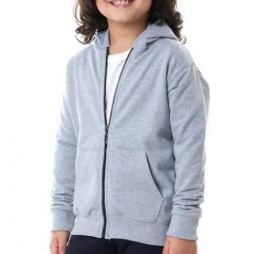 Buy Kids Zipper Sweatshirt - Light Gray in Egypt