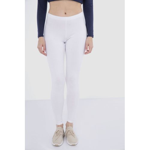 product_image_name-Carina-Woman White Cotton Basic Plain Legging-4