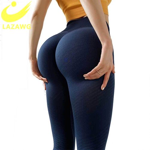 Buy GYM RAINBOW Women's Scrunch Butt Lifting Leggings 7/8 High Waisted  Workout Yoga Pants Ruched Booty Compression Tights, #1 Navy, Small at  Amazon.in