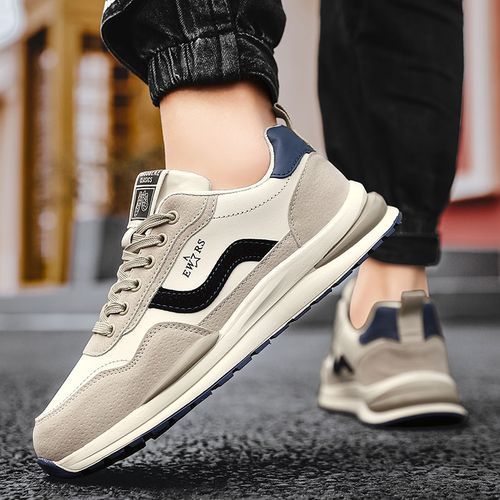 lighed terrasse eksekverbar Flangesio Fashion Young Cool Street Sneakers Mens Casual Shoes All-match  Luxury Designer Sports Sneakers Low-cut Suede+PU Leather Walking Shoes Man  Flat Comfortable Athletic Training Shoes Male Footwear Beige @ Best Price  Online 