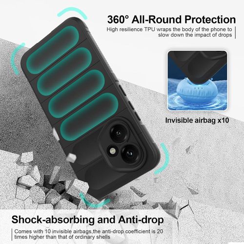 product_image_name-Generic-جراب حماية من جــو شوبينج متوافق مع هونر 400 ، نمط مموج مضاد للصدمات ، بطانة ناعمة من المايكروفايبر مقاومة للخدش، حافظة حماية شاملة مع حماية للكاميرا، اسود-4