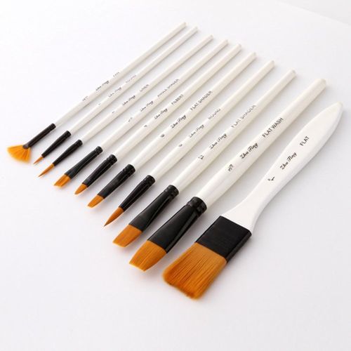 Dropship 12 Pcs Assorted Size Nylon Paint Brushes Oil Painting