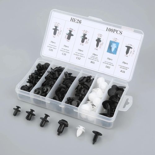 Generic 100PCS Universal Plastic Fender Clips Auto Car Push Retainer Pin  Rivet Trim Clip Panel Auto Fastener Kit Assortment+Tool @ Best Price Online