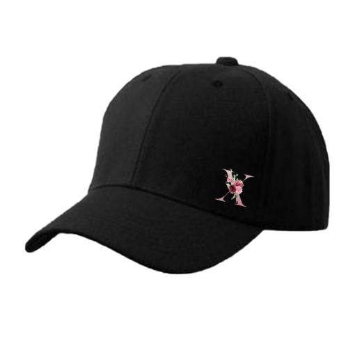 product_image_name-Generic-Alphabetcal black cap character printed with decorative letter (X)-1