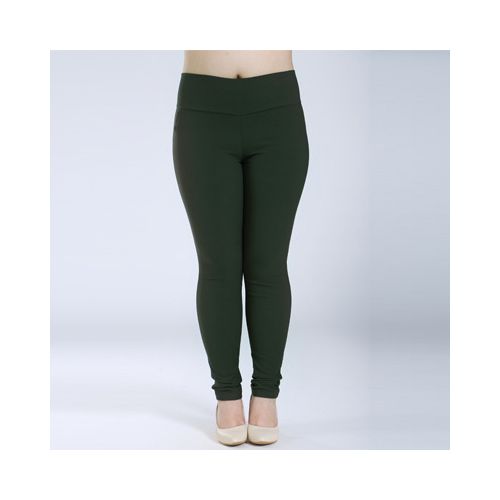 Fashion (ArmyGreen)Candy Color Women's Leggings Middle Waist Elastic Band  100Kgs Wearable Super Stretch Pull-On Plus-Size Fit No Gap Legging 6XL XXA  @ Best Price Online