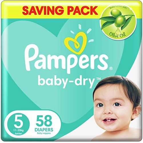 Buy Pampers Size 5 - 58 Diapers in Egypt