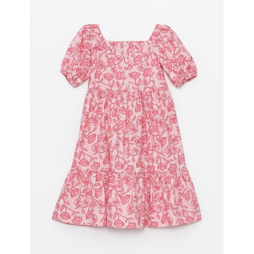 product_image_name-LC Waikiki-فستان قصير الأكمام مزين بالورود بياقة مربعة من LC Waikiki-2