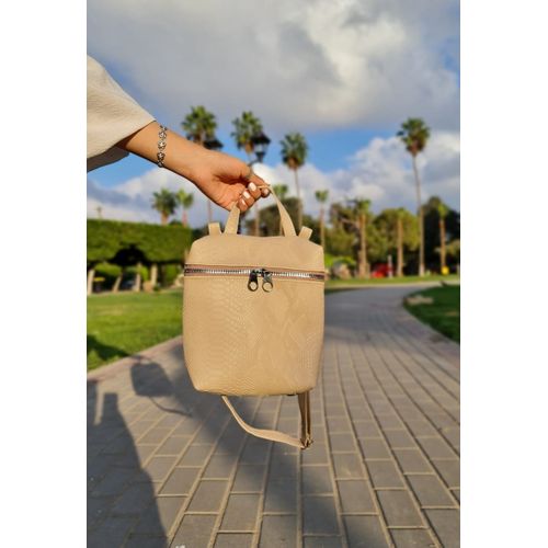 اشتري Women's Bag, Backbag Cross Body Bag, Women's Shoulder Bag-beige في مصر