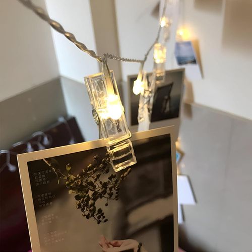 product_image_name-Generic-أضواء مشابك الصور - أضواء سلسلة LED ساحرة 3M مع 16 مشبك، مثالية لتزيين جدار غرفة النوم، عرض الذكريات، خلق توهج أصفر دافئ لجو مريح ومرحب. (متعدد الألوان)-2