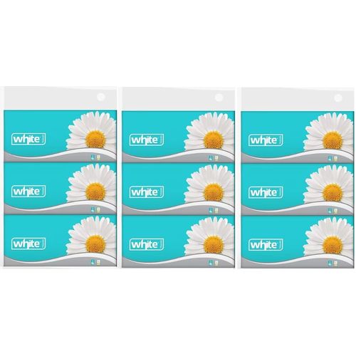 Buy White Mega Pack 500 Tissues Set Of 9 Pack in Egypt