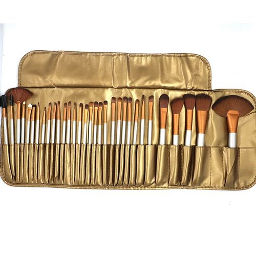 product_image_name-Generic-مجموعة فرش المكياج الاحترافي مع حقيبة مرافقة - 32 قطعة -حافظه ذهبي-2