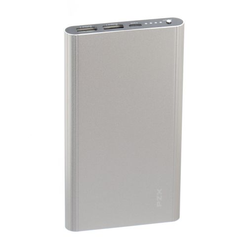 Buy Pzx 20.000 MAh Metal Power Bank - Dual USB - Silver in Egypt