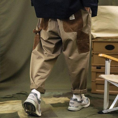 Men's Fixed Waist Straight Leg Contrast Stitch Trouser | Boohoo UK