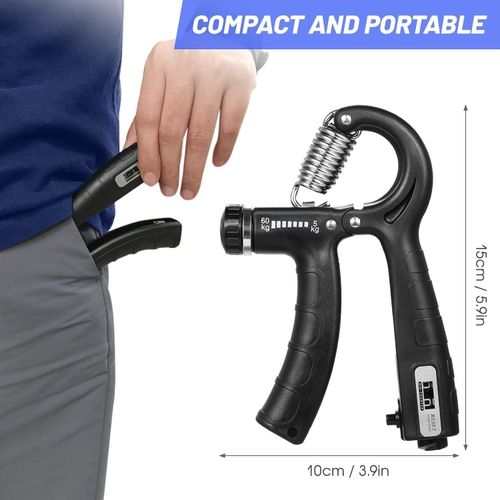 product_image_name-Generic-2 PCs Hand Grip 5kg to 60kg with and without Counter - Black-4
