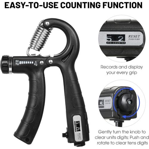 product_image_name-Generic-2 PCs Hand Grip 5kg to 60kg with and without Counter - Black-6