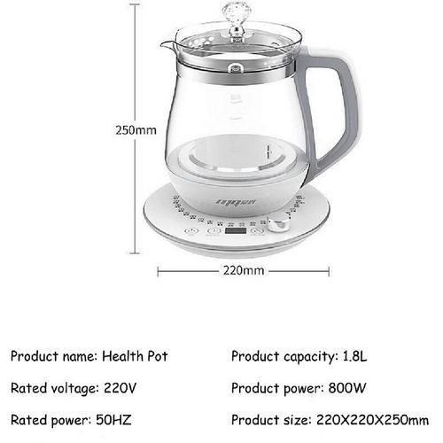 220V Health Pot Household Multifunctional Glass Electric Kettle Flower  Teapot Tea Pot 1.8L