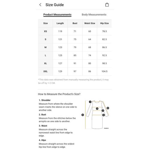 SHEIN Size Guide (Women)