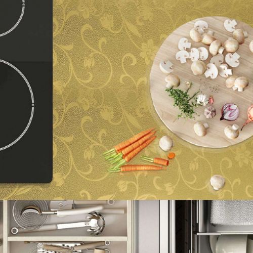 product_image_name-Generic-ورق حائط لاصق برسومات رقيقه وجميله مقاوم للماء والحريق والزيت ,ذهبي،5 م،60 سم.-2