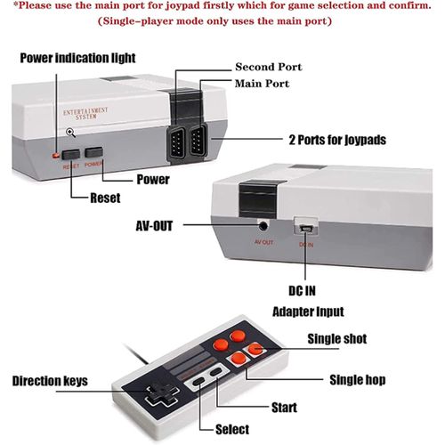 Classic Mini Game Console Childhood Game Consoles Built-in 620 Game 8-Bit  Console 