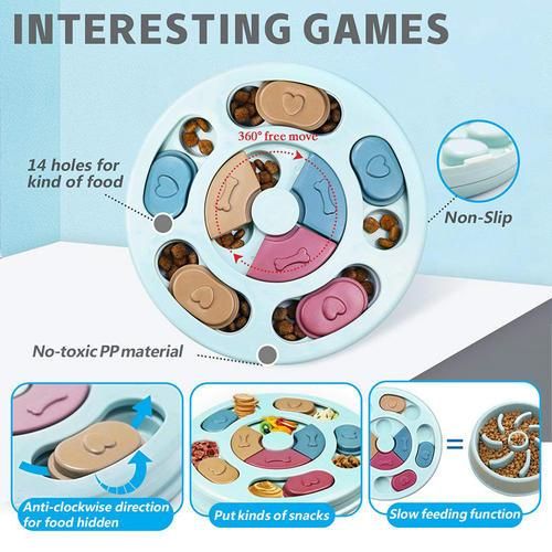 Anti-Choking Interactive Puzzle Toy for Slow Dispensing Feeding