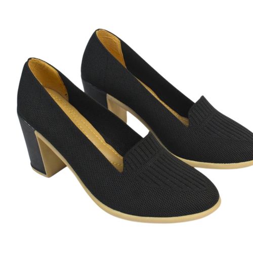 product_image_name-Generic-شوز حريمي بكعب عريض 7 سم خامة تريكو – أناقة وراحة في نفس الوقت -اسود-1