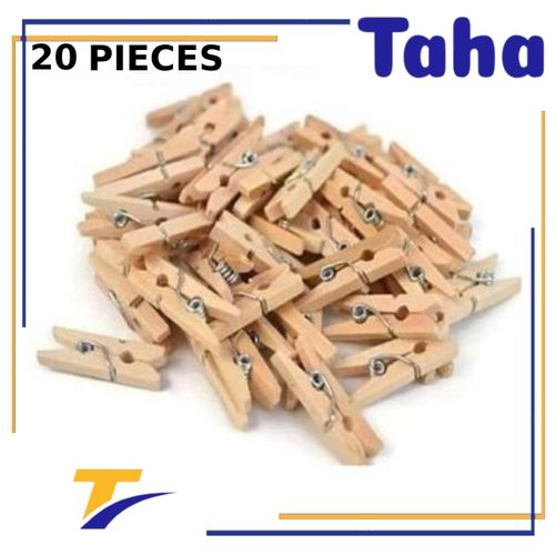 Buy Taha Offer Cloth Clamps Wood 20 Pieces in Egypt