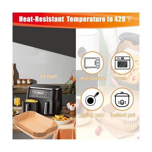 Generic Air Fryer Liners 100PCS 8.7Inch Disposable Parchment Paper  Rectangle for Ninja Dual Zone Air Fryer, Oil/Water Proof @ Best Price  Online