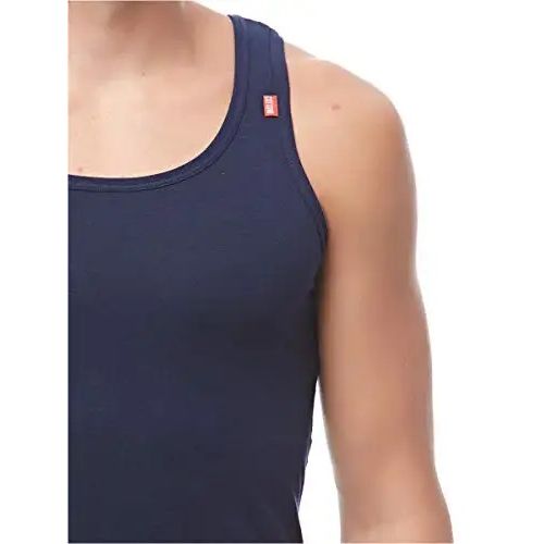 product_image_name-Cottonil-تي شيرت قطني بدون أكمام من كوتونييل - لون أزرق داكن-3