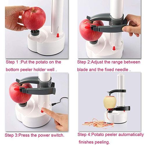 Electric Automatic Potato Peeler Fruit Apple Vegetable Peeling Machine +3  Blade