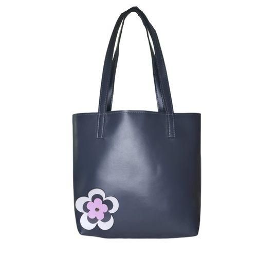 product_image_name-Generic-Women Leather Shoulder Bag Flower - Gray-3