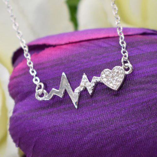 Buy Dar Pendant Necklace Platinum Plated Heart Beat in Egypt