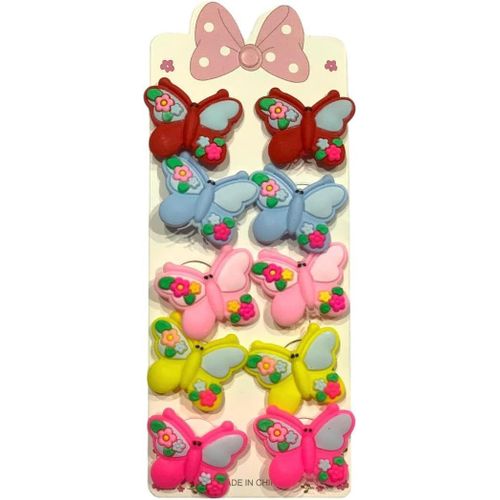 product_image_name-Generic-توك شعرمجموعة من 10 قطع مشابك شعر وأربطة للأطفال والبنات وإكسسوارات شعر لطيفة للأطفال - متعدد الألوان-1