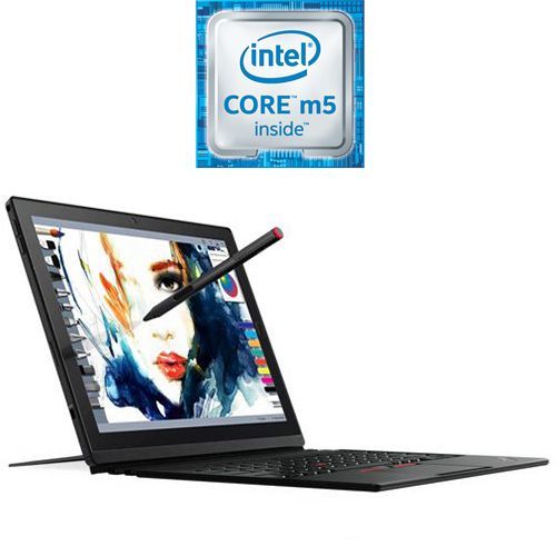 Lenovo تابلت Thinkpad X1 شاشة قابلة للفصل - Intel Core M5-6Y57 - 4 جيجابايت رام - 128 جيجا بايت SDD - شاشة 12 بوصة FHD + لمس - معالج رسومات Intel - Windows 10 Pro - أسود