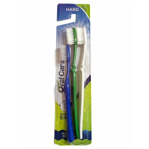 product_image_name-Generic-فرشاة أسنان 3 قطع - بلاستيك صلب لأسنان بيضاء وصحية-2