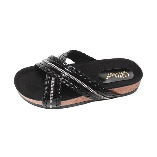 product_image_name-Glitter-سليبرز حريمي من جليتر - أسود-2